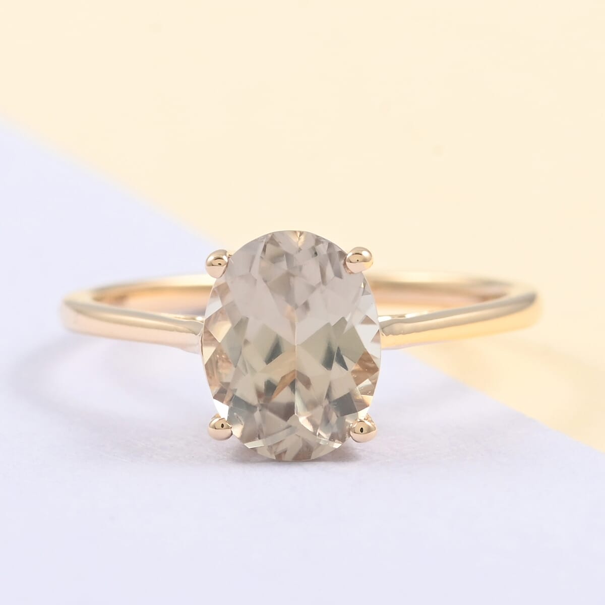 Certified and Appraised Luxoro 14K Yellow Gold AAA Turkizite Solitaire Ring (Size 8.0) 2.05 ctw image number 1