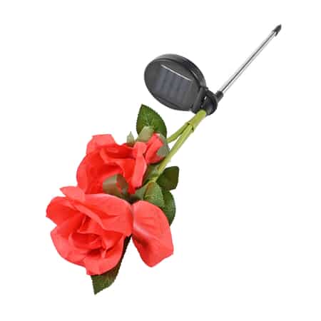 Set of 2 Solar Rose Garden Light -Pink image number 0