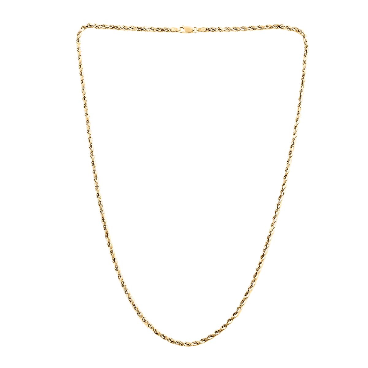 10K Yellow Gold 5mm Rope Necklace 24Inches 10.30 Grams image number 3