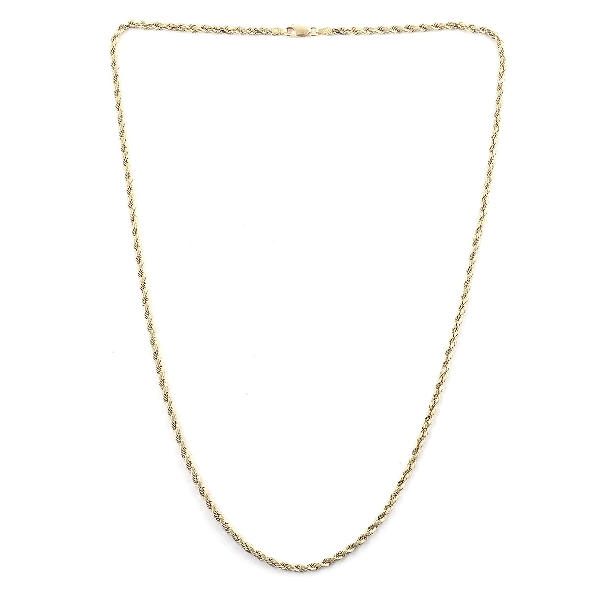10K Yellow Gold 5mm Rope Necklace 26 Inches 12 Grams image number 3