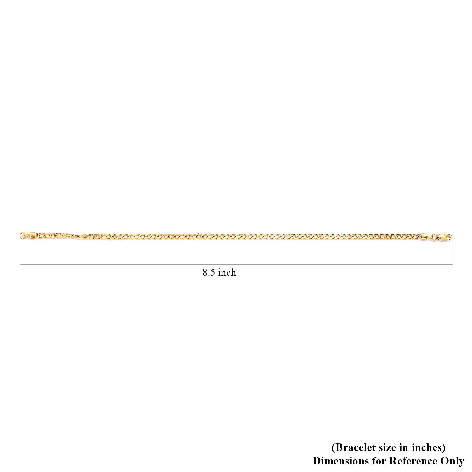 California Closeout 10K Yellow Gold 3mm Curb Bracelet (7.00 In) 1.60 Grams