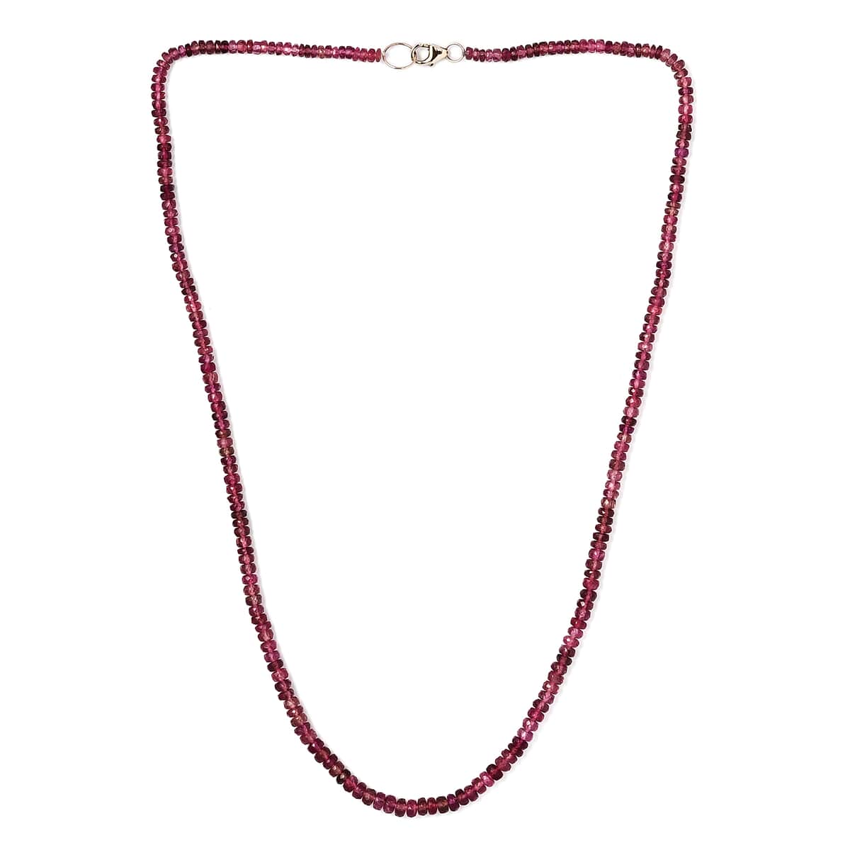 Luxoro 10K Yellow Gold Ouro Fino Rubellite Beaded Necklace 18 Inches 43.00 ctw image number 3