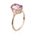 LUXORO 10K Rose Gold Premium Kunzite and Diamond Accent Ring (Size 9.0) 2 Grams 3.60 ctw image number 3