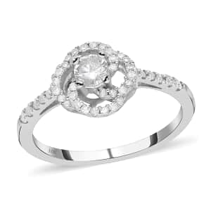 Luxoro 10K White Gold G-H I2-I3 Diamond Ring, Promise Rings (Size 9.0) 0.50 ctw