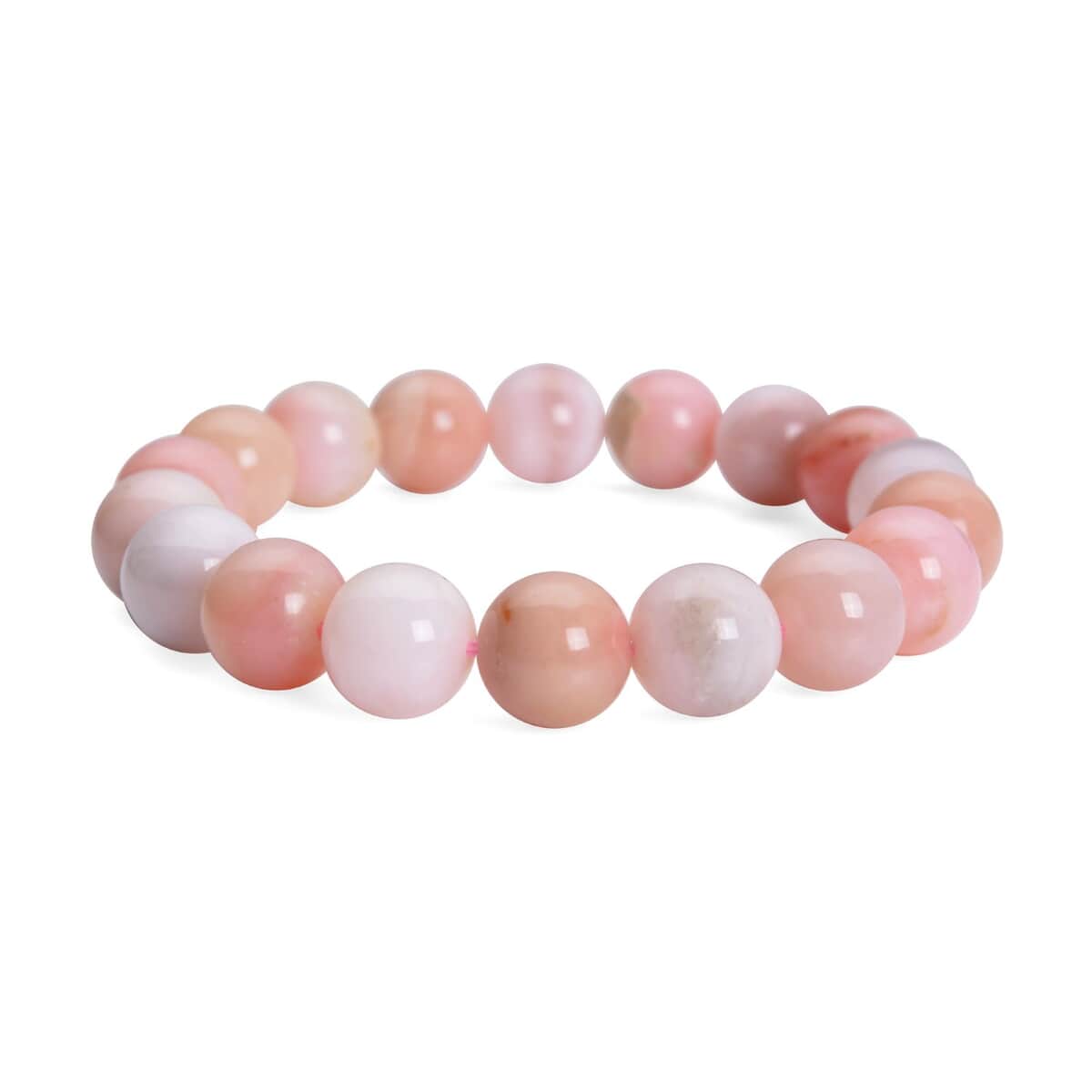 Peruvian Pink Opal Beaded Stretch Bracelet 143.00 ctw image number 0