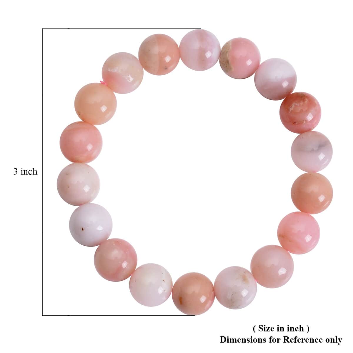 Peruvian Pink Opal Beaded Stretch Bracelet 143.00 ctw image number 2