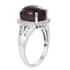 Indian Star Ruby and Natural White Zircon Halo Ring in Platinum Over Sterling Silver (Size 8.0) 8.85 ctw image number 3