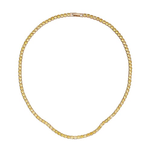Simulated Yellow Diamond in Goldtone - Product card gallery slide 1 (9431347724543)