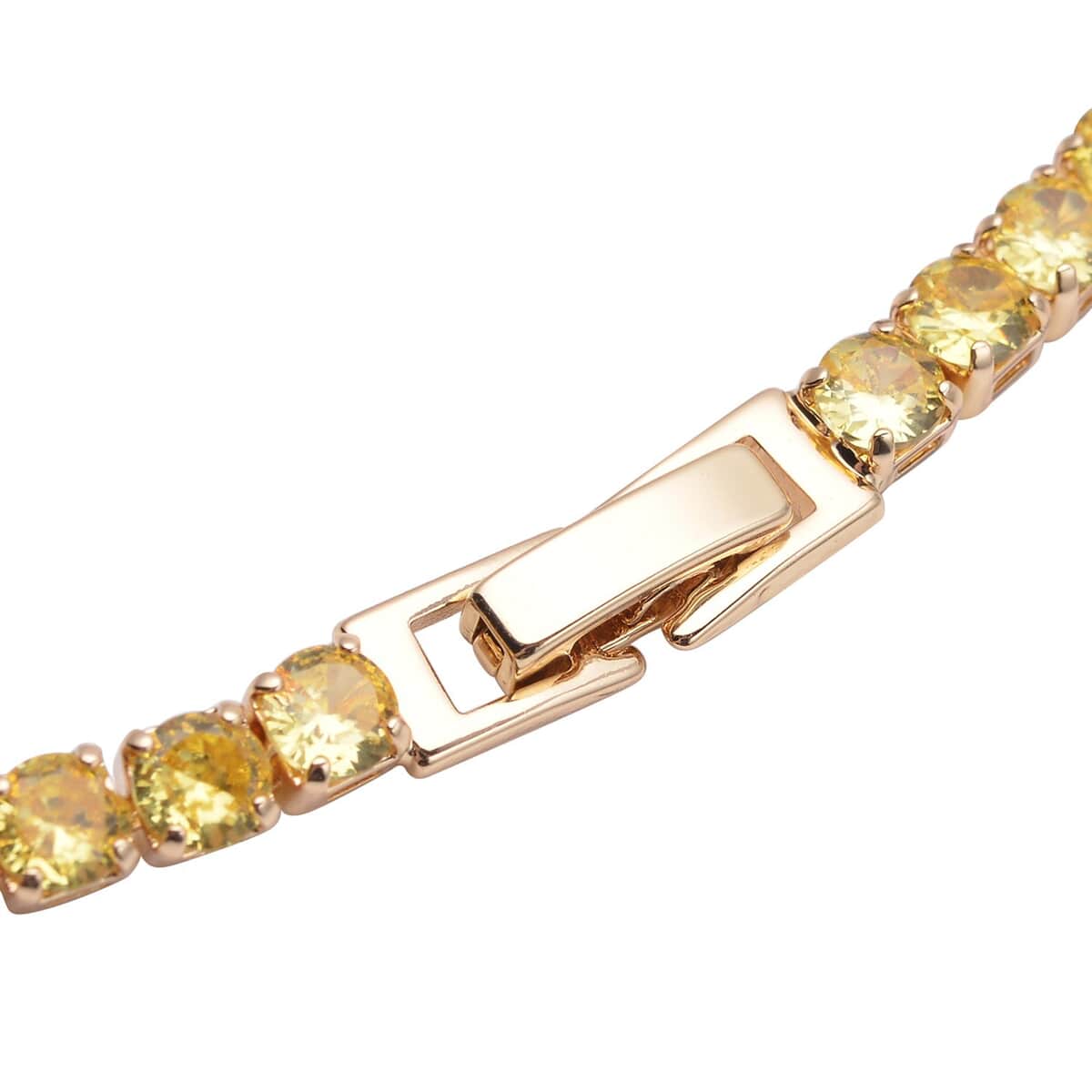 Simulated Yellow Diamond Necklace 18 Inches in Goldtone 53.00 ctw image number 3