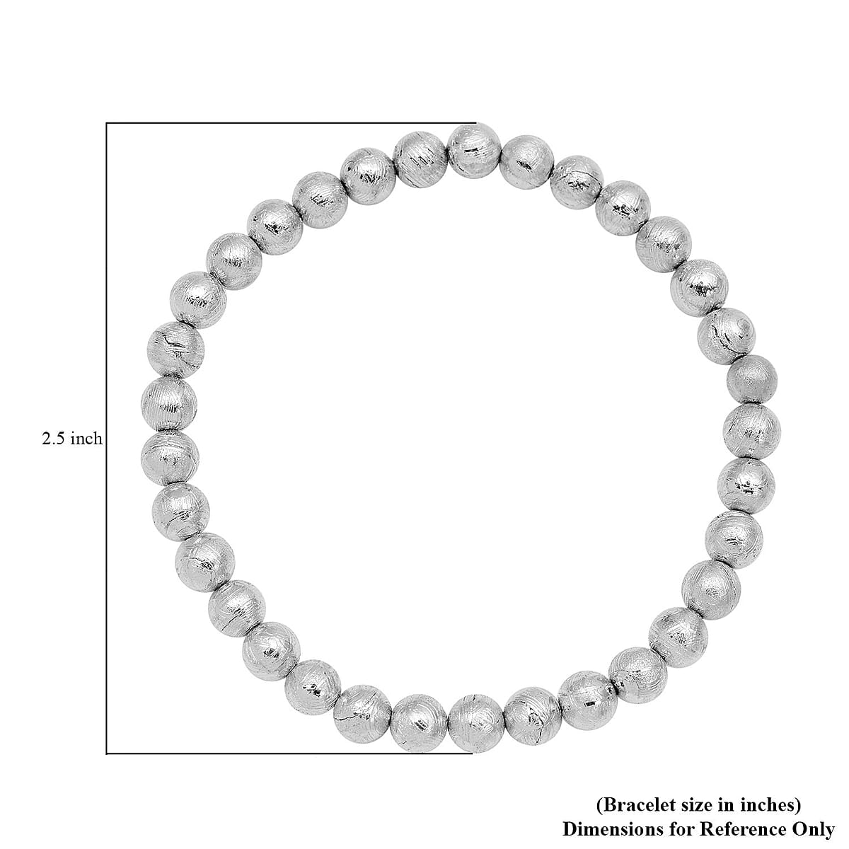 Marvelous Meteorite Beaded Stretch Bracelet 25.25 ctw image number 4