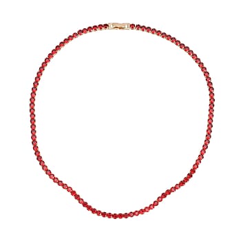 Simulated Red Diamond in Goldtone - Product card gallery slide 1 (10178575139129)