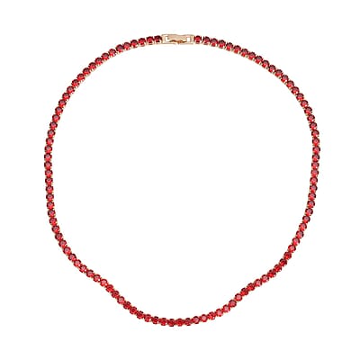 Simulated Red Diamond in Goldtone - Product card gallery slide 1 (10178575139129)