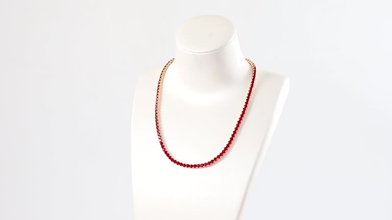 Simulated Yellow Diamond Necklace 18 Inches in Goldtone 53.00 ctw