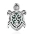 Mojave Blue Turquoise Turtle Pendant in Platinum Over Copper with Magnet 11.15 ctw image number 3