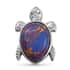 Mojave Purple Turquoise Turtle Pendant in Platinum Over Copper with Magnet 11.50 ctw image number 0