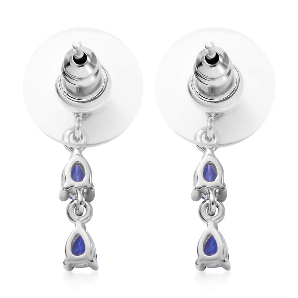 Tanzanite Earrings in Platinum Over Sterling Silver 0.85 ctw image number 3