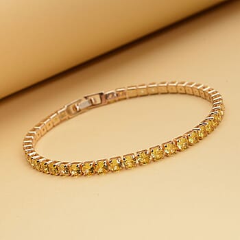Simulated Yellow Diamond in Goldtone / 6.50 inches - Product card gallery slide 2 (10178575270201)