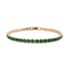 Simulated Emerald Tennis Bracelet in Goldtone (7.25 In) image number 0