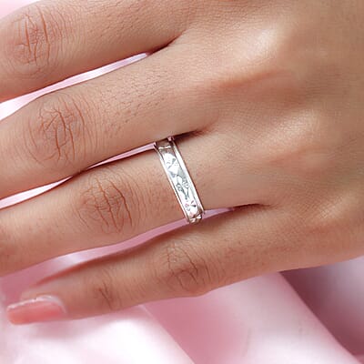 Sterling Silver Spinner Band Ring (Size 7.0) 2.60 Grams