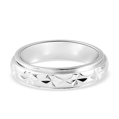Sterling Silver Spinner Band Ring (Size 7.0) 2.60 Grams