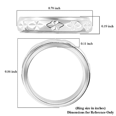 Sterling Silver Spinner Band Ring (Size 7.0) 2.60 Grams