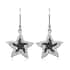 Black & White Austrian Crystal Starfish Earrings in Stainless Steel image number 0