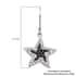 Black & White Austrian Crystal Starfish Earrings in Stainless Steel image number 3