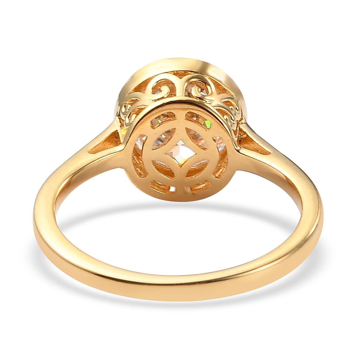 Strontium Titanate Solitaire Ring in Vermeil Yellow Gold Over Sterling Silver (Size 10.0) 3.10 ctw image number 4