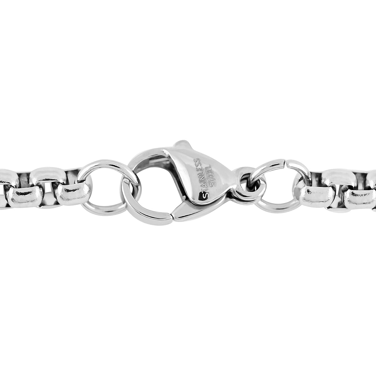 3.5mm Box Necklace 24 Inches in Stainless Steel 21 Grams image number 3