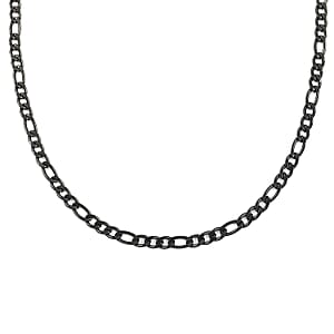 5mm Franco Necklace 24 Inches in ION Plated Black Stainless Steel 17 Grams