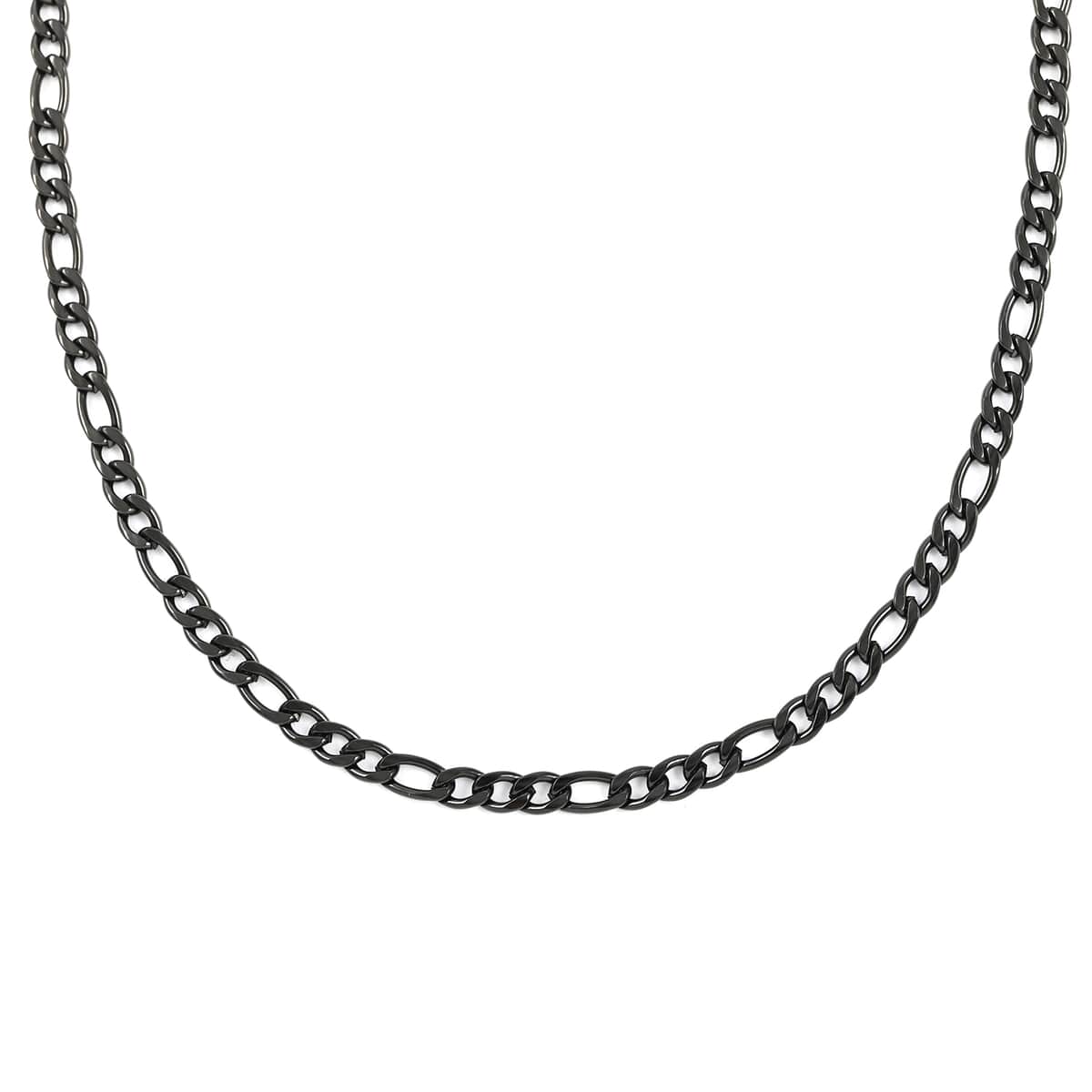 5mm Franco Necklace 24 Inches in ION Plated Black Stainless Steel 17 Grams image number 0