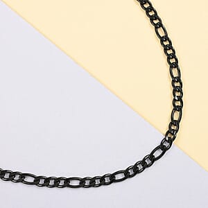 5mm Franco Necklace 24 Inches in ION Plated Black Stainless Steel 17 Grams