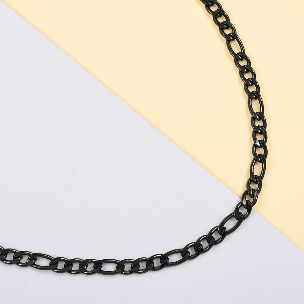 5mm Franco Necklace 24 Inches in ION Plated Black Stainless Steel 17 Grams image number 1