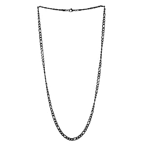 5mm Franco Necklace 24 Inches in ION Plated Black Stainless Steel 17 Grams