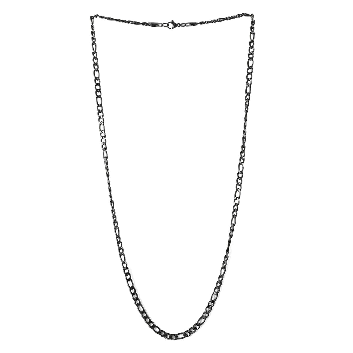 5mm Franco Necklace 24 Inches in ION Plated Black Stainless Steel 17 Grams image number 3