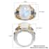 Kuisa Rainbow Moonstone and Multi Gemstone Ring in Vermeil Yellow Gold and Platinum Over Sterling Silver (Size 9.0) 12.50 ctw image number 5