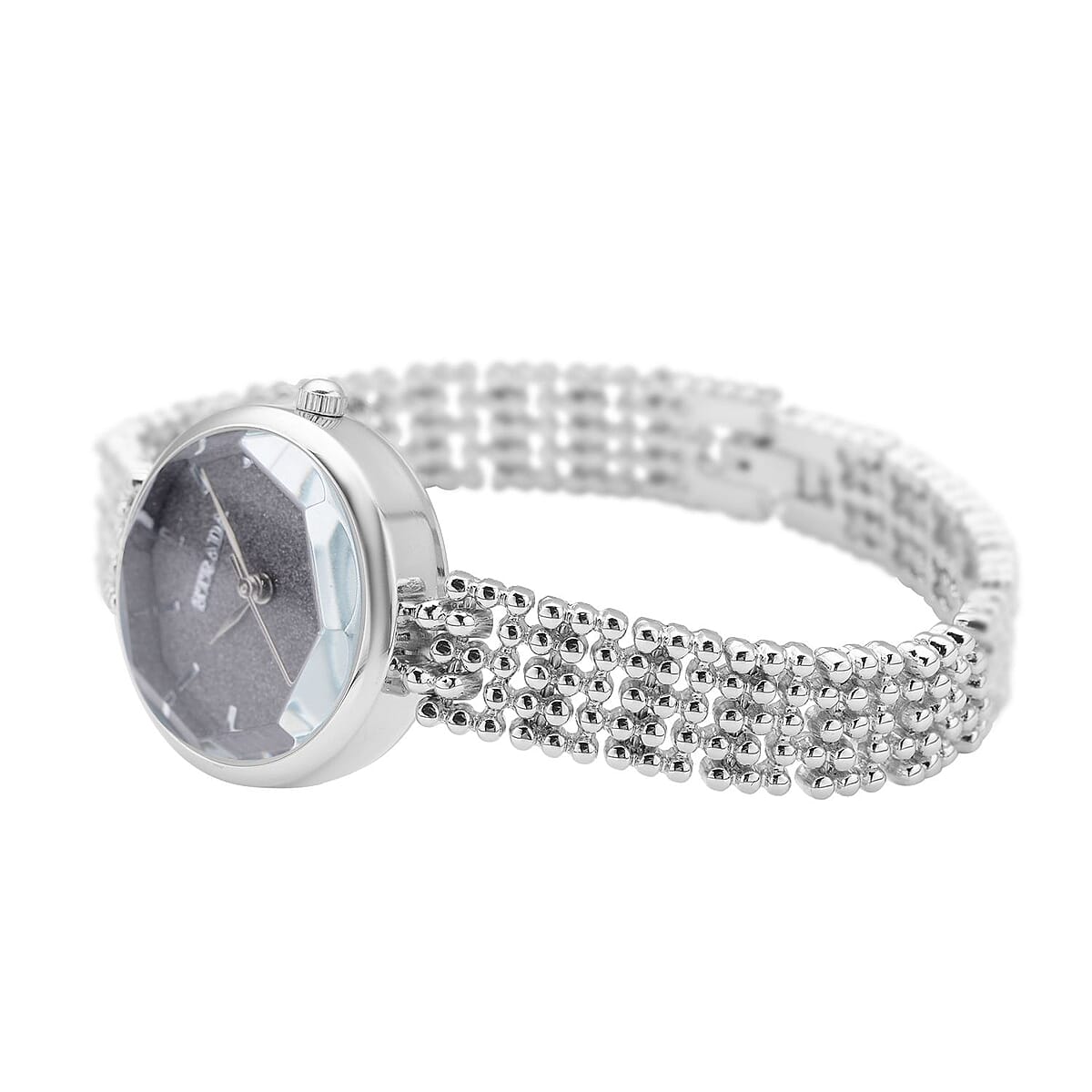 Strada Japanese Movement Gray Stardust Dial Watch with Silvertone (26.40mm) (6.0-7.50 Inch) image number 3