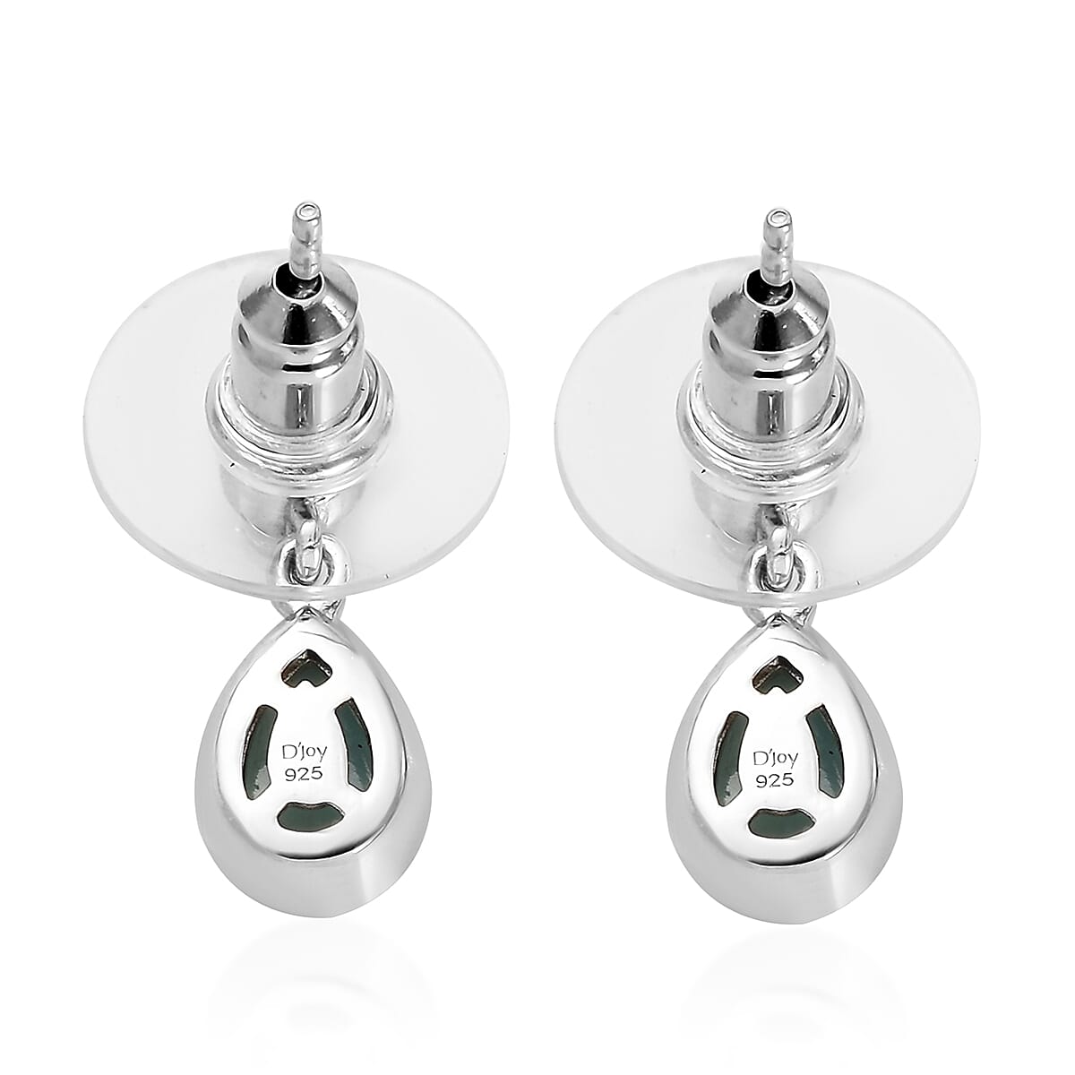 Larimar and Catalina Iolite Dangling Earrings in Platinum Over Sterling Silver 1.90 ctw