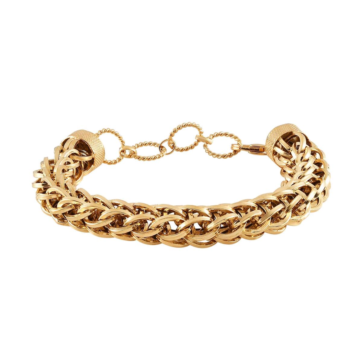 Artisan Crafted 14K Yellow Gold Over Sterling Silver Link Bracelet (7.25 In) 20.10 Grams image number 0