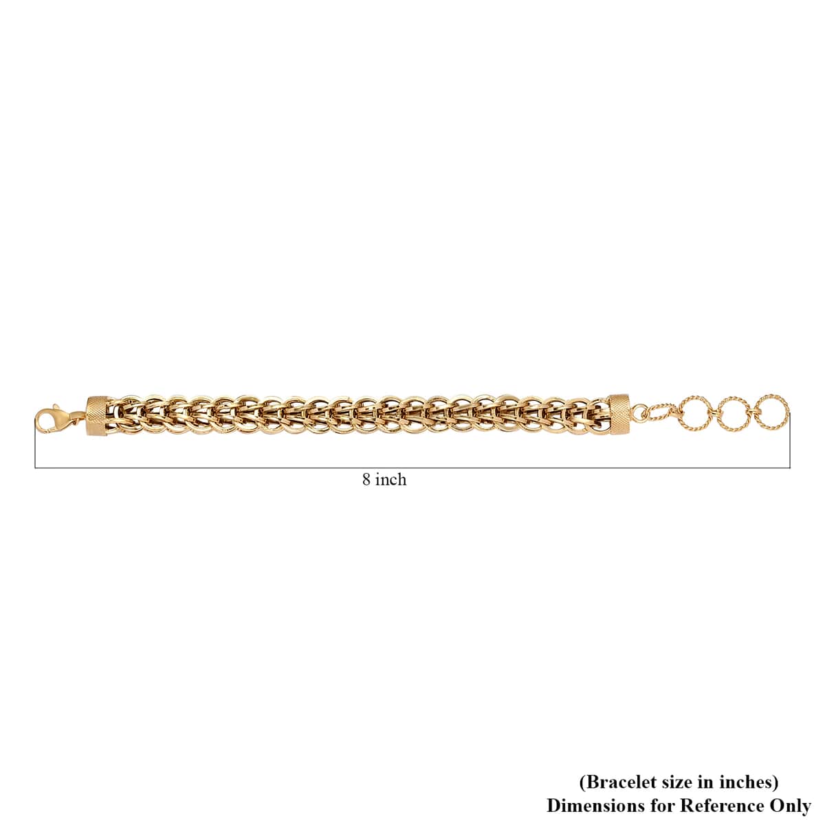 Artisan Crafted 14K Yellow Gold Over Sterling Silver Link Bracelet (7.25 In) 20.10 Grams image number 4