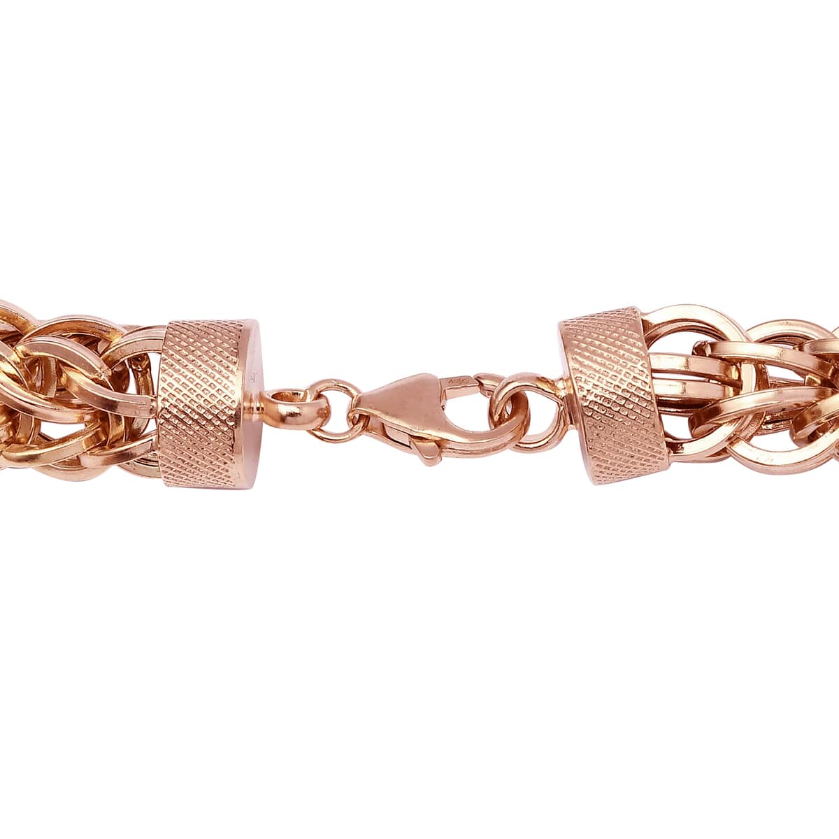 Artisan Crafted 14K Rose Gold Over Sterling Silver 15mm Hollow Chain Necklace 20 Inches 53.90 Grams image number 4