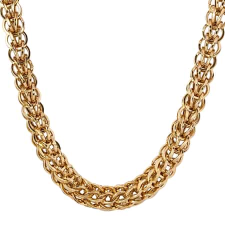 Artisan Crafted 14K Yellow Gold Over Sterling Silver 15mm Chain Necklace 20 Inches 53.90 Grams image number 0