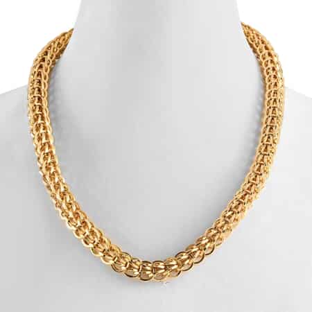 Artisan Crafted 14K Yellow Gold Over Sterling Silver 15mm Chain Necklace 20 Inches 53.90 Grams image number 2