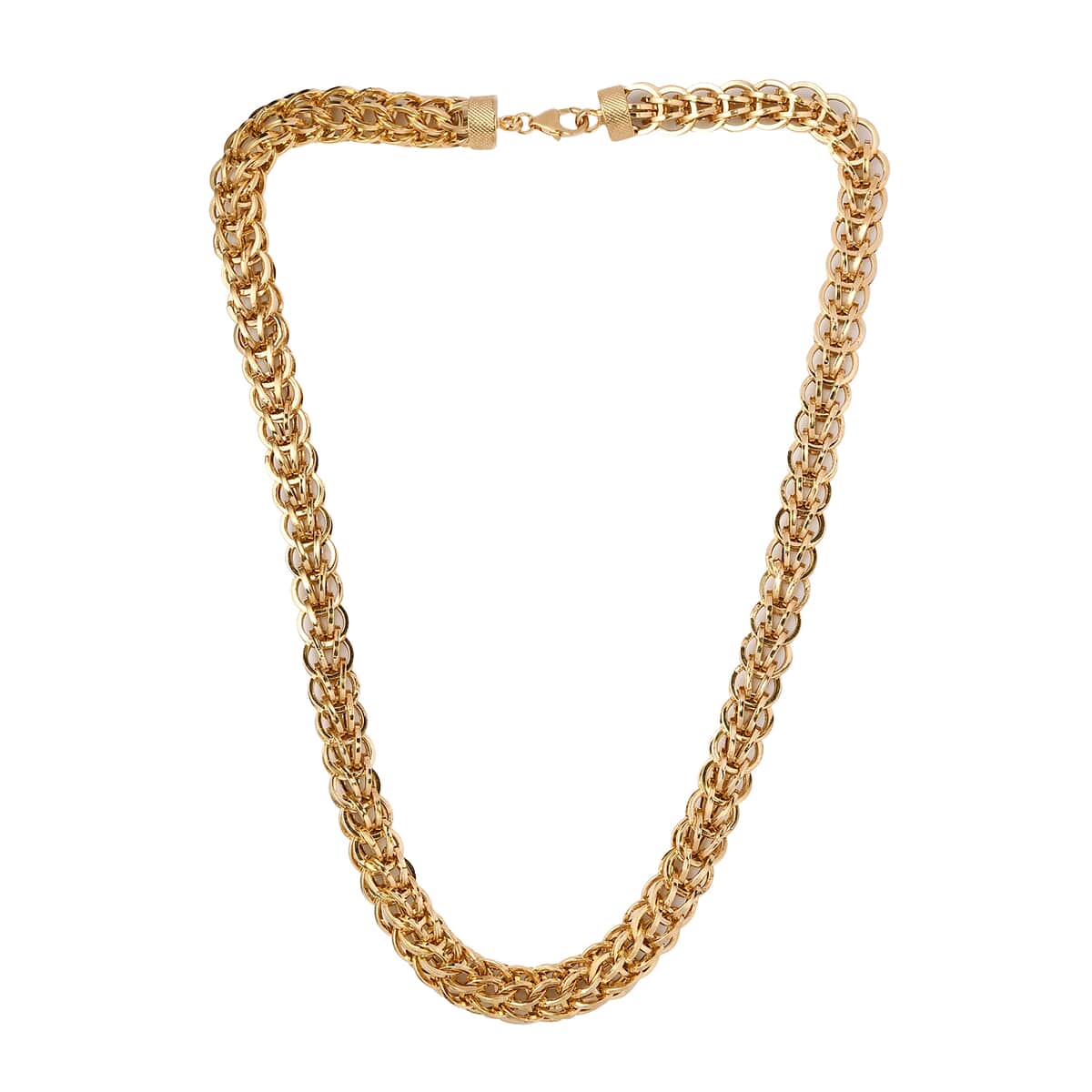 Artisan Crafted 14K Yellow Gold Over Sterling Silver 15mm Chain Necklace 20 Inches 53.90 Grams image number 4