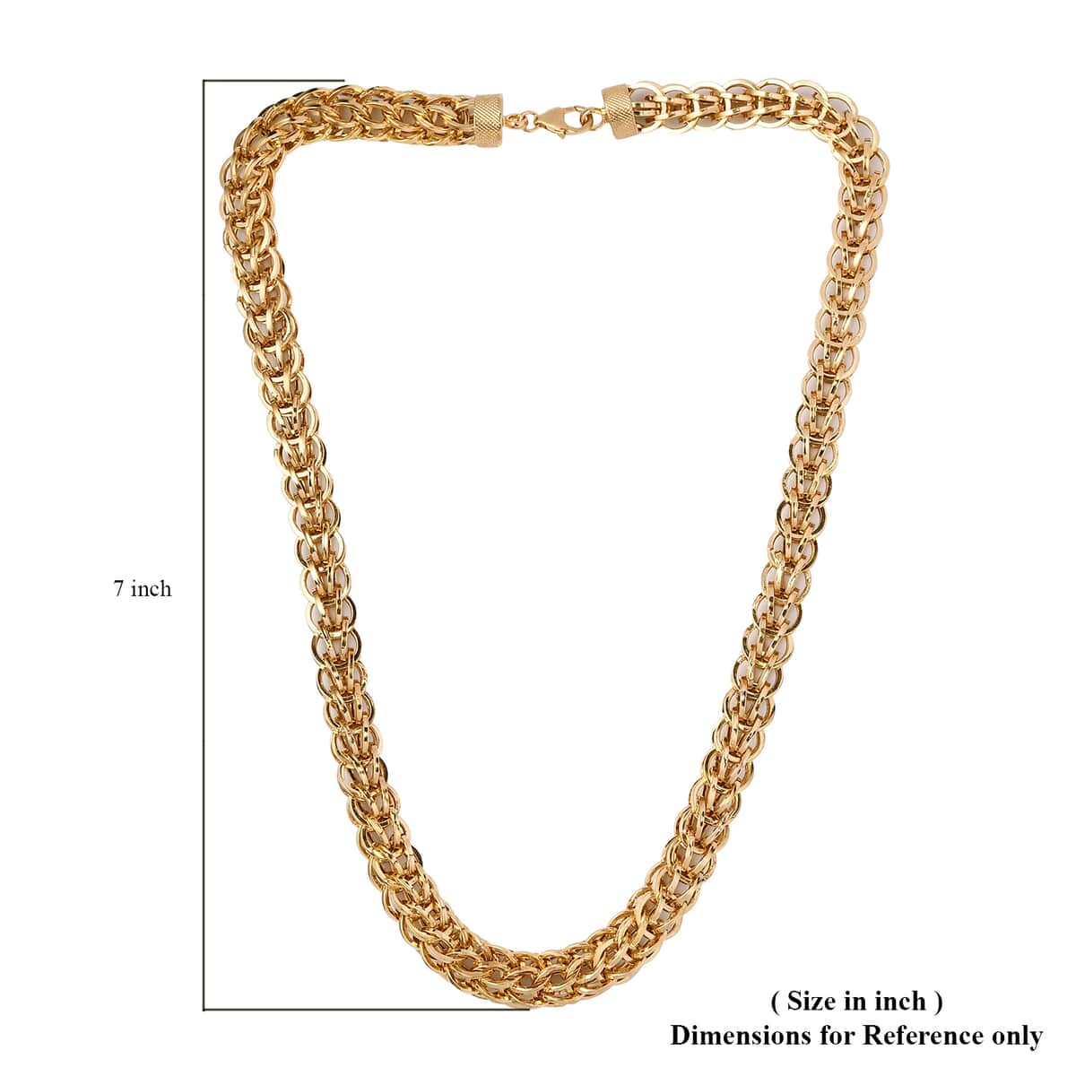 Artisan Crafted 14K Yellow Gold Over Sterling Silver 15mm Chain Necklace 20 Inches 53.90 Grams image number 5