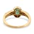 Luxoro 10K Yellow Gold AAA Kagem Zambian Emerald and Diamond Ring (Size 9.0) 2.15 Grams 1.00 ctw image number 4