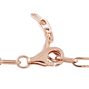 Peruvian Pink Opal and White Zircon 11.90 ctw Paper Clip Star Station Necklace in Vermeil Rose Gold Over Sterling Silver 18 Inches