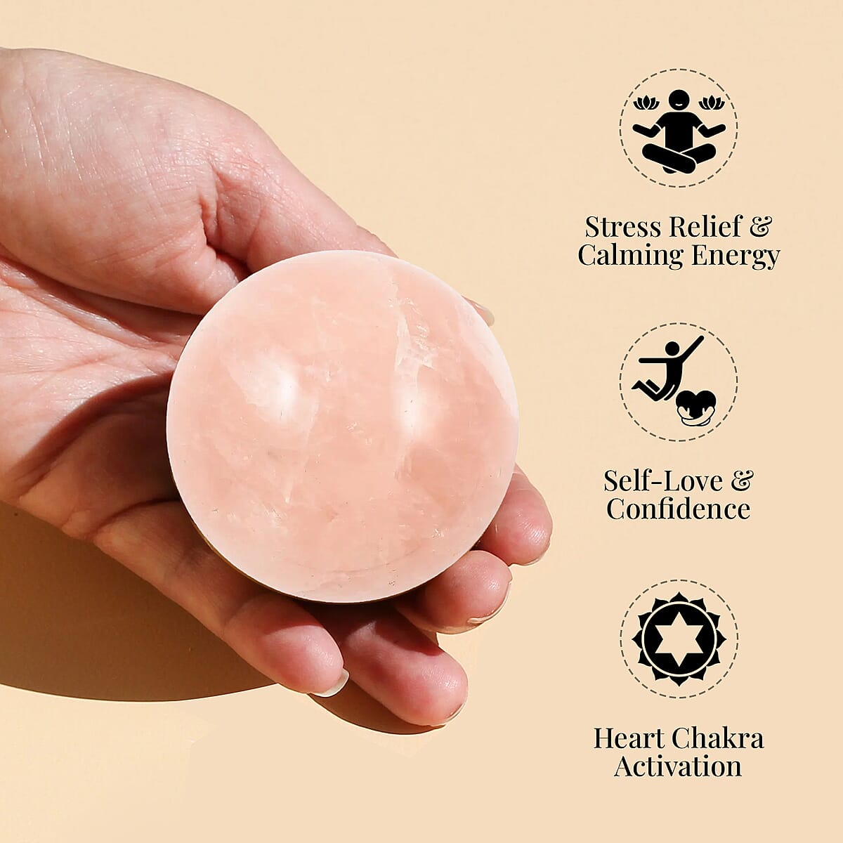 Rose Quartz Sphere -M Approx. 1950ctw image number 1