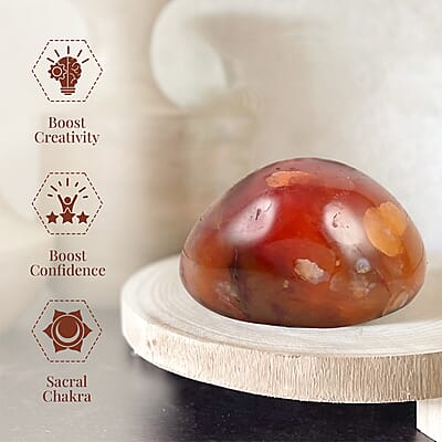 Carnelian Pebble -M (Approx. 870 ctw) , Home Decor Figurine , Decorative Figurine , Living Room Decor
