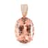 Certified Iliana 18K Rose Gold AAA Marropino Morganite and G-H SI Diamond Solitaire Pendant 17.70 ctw image number 0